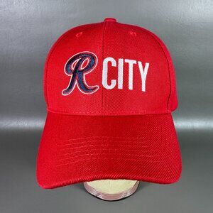 R City Tacoma Rainiers Baseball Hat Red Rainier Beer Hook/Loop Adjustable Strap